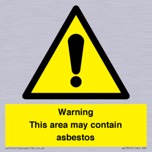 Warning This area may contain asbestos